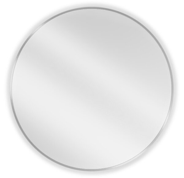 Mexen Loft okroglo kopalniško ogledalo 80 cm, inox okvir - 9850-080-080-000-10
