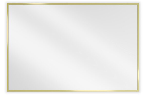 Mexen Loft pravokotno kopalniško ogledalo 90 x 60 cm, zlati okvir - 9852-090-060-000-50