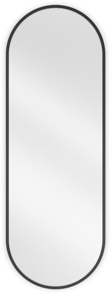 Mexen Loft ovalno kopalniško ogledalo 100 x 35 cm, črni okvir - 9851-100-035-000-70