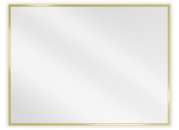 Mexen Loft pravokotno kopalniško ogledalo 80 x 60 cm, zlati okvir - 9852-080-060-000-50