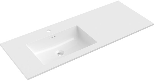Mexen Otis vgradni umivalnik levo 121 x 46,5 cm, beli sijaj - 25181200L
