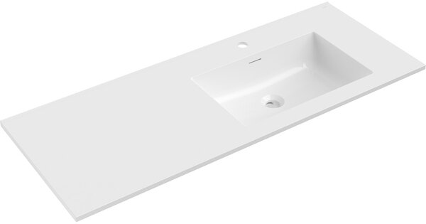 Mexen Otis umivalnik vgradni v pult desni 121 x 46,5 cm, bela sijaj - 25181200P