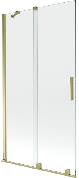 Mexen Velar dvojna premična tuš stena 100 x 150 cm, prozorna, zlata - 896-100-000-01-50