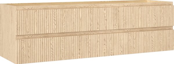Mexen Rivel kopalniška omarica 160 cm, 2 predala, rebrasta, hrast - 91A20-16047-2-BFF81