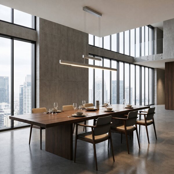Trio Lighting LED obesna svetilka Trajan, 2.700-5.000K, mat nikelj, zatemnjen, Siva, Dnevna soba / jedilnica, Kovina, Sodobni