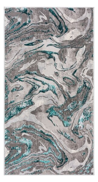 Siva/turkizna preproga 120x170 cm Marbled – Flair Rugs