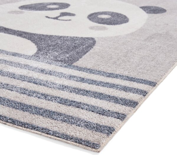 Svetlo siva otroška preproga 80x150 cm Vida Kids Panda – Think Rugs