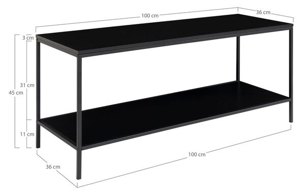 Črna TV omarica 36x45 cm Vita - House Nordic