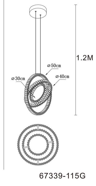 VISEČA LED-SVETILKA NEIL 3670 lm 2700-6000 K 230 V
