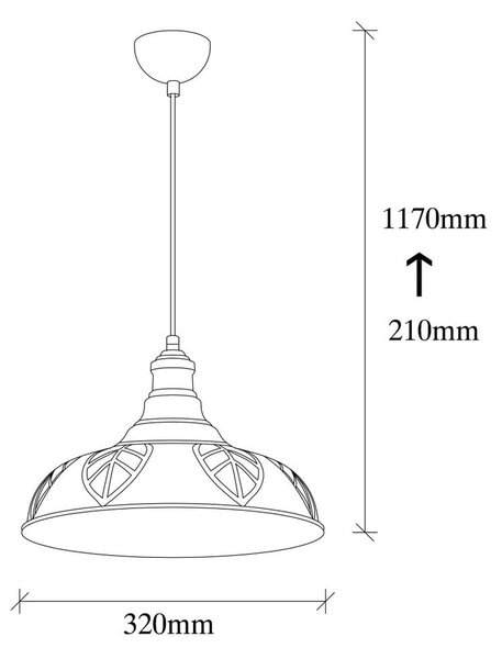 Kovinska viseča svetilka v bakreni barvi Opviq lights Philip