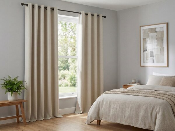 Belo-kremna zavesa OXFORD 140x250 cm Za obesiti: Trak za nabiranje