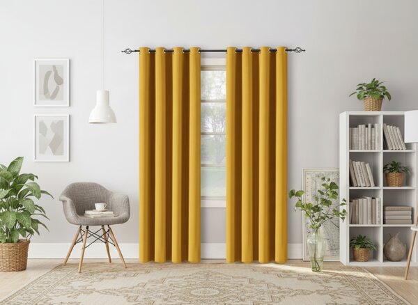 2x Rumena zavesa OXFORD 140x250 cm
