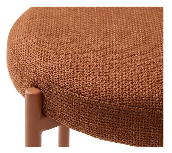 Kovinski stolček v barvi terakote Pelican – Unique Furniture