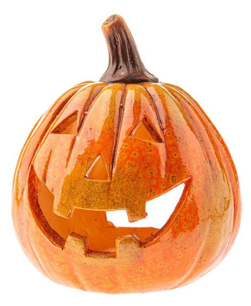 Keramičen svečnik z motivom za noč čarovnic Pumpkin – Dakls