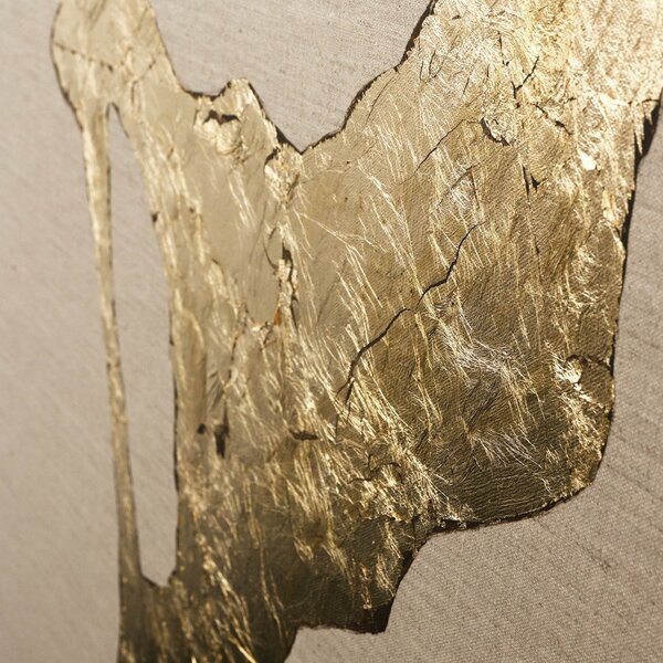 Ročno naslikana slika 90x120 cm Wild Horizon Gold – Malerifabrikken