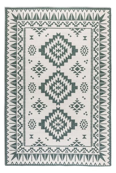 Zelena/kremno bela zunanja preproga 80x150 cm Gemini – Elle Decoration