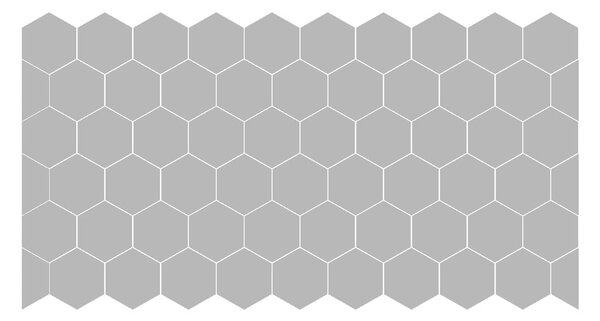 Komplet 50 mat nalepk za steklo Ambiance Hexagon