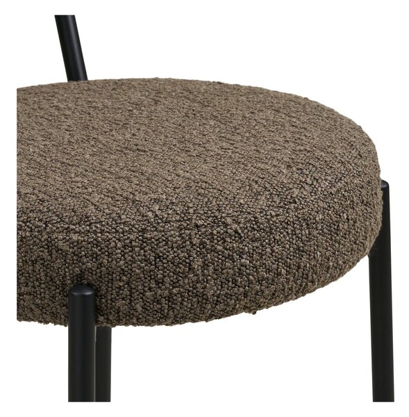 Rjav oblazinjen barski stol (višina sedeža 65 cm) Badalona – House Nordic