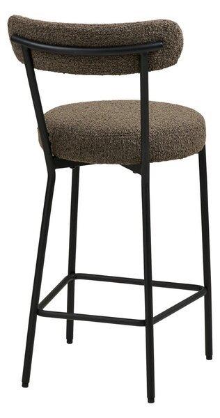Rjav oblazinjen barski stol (višina sedeža 65 cm) Badalona – House Nordic