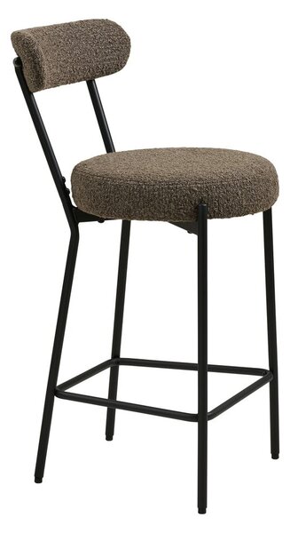 Rjav oblazinjen barski stol (višina sedeža 65 cm) Badalona – House Nordic