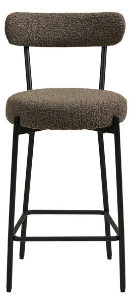 Rjav oblazinjen barski stol (višina sedeža 65 cm) Badalona – House Nordic