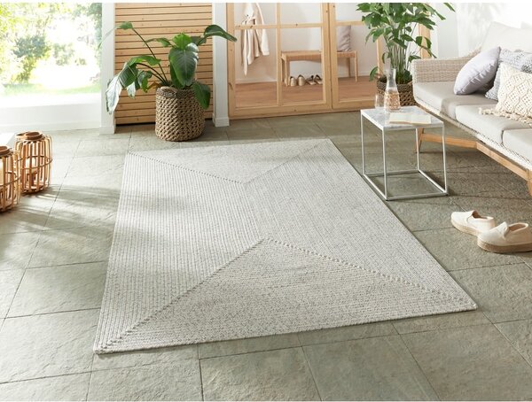 Belo-bež zunanja preproga 150x80 cm - NORTHRUGS