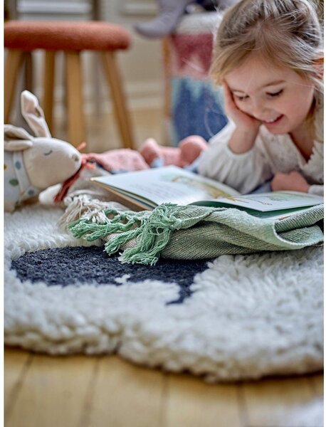 Bela volnena otroška preproga ø 84 cm Dolly – Bloomingville Mini