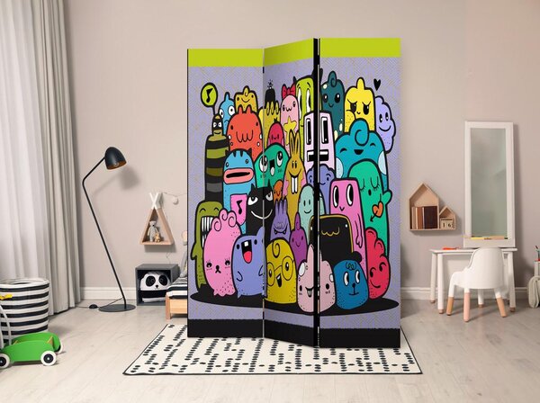 Artgeist Paravan Monsters, 3-Delni, Dvostranski