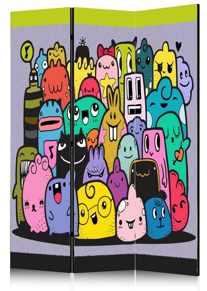 Artgeist Paravan Monsters, 3-Delni, Dvostranski