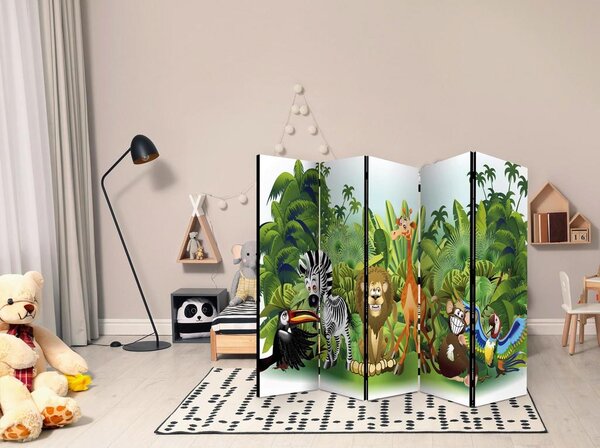 Artgeist Paravan Jungle Animals I, 5-Delni, Dvostranski
