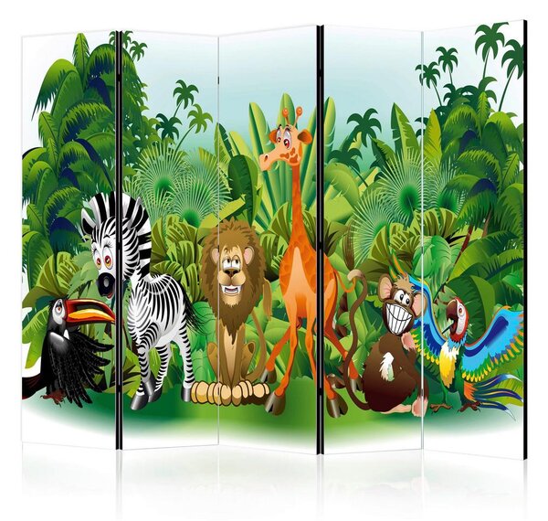 Artgeist Paravan Jungle Animals I, 5-Delni, Dvostranski