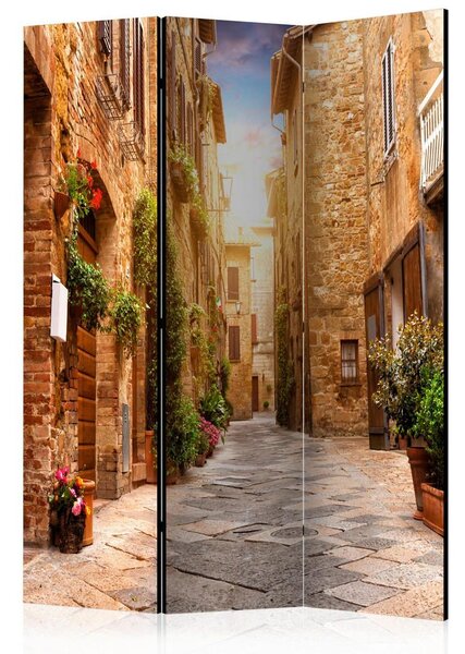 Artgeist Paravan Colourful Street In Tuscany, 3-Delni, Enostranski