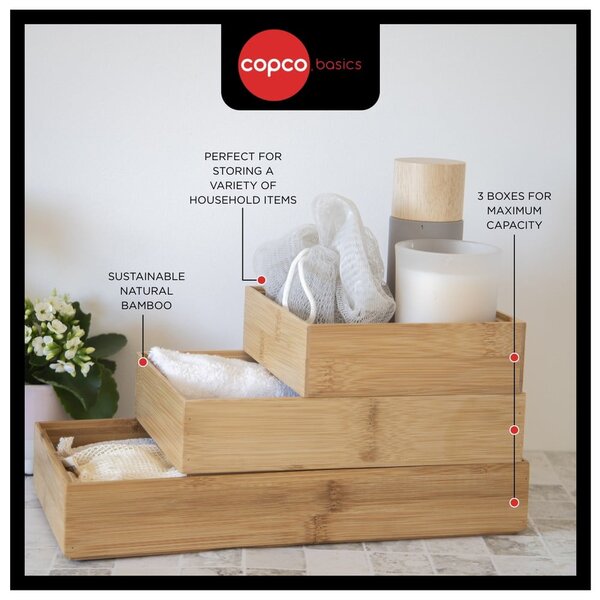 Organizatorji predalov iz bambusa v kompletu 3 kos Copco - Kitchen Craft