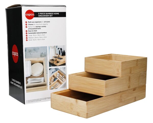 Organizatorji predalov iz bambusa v kompletu 3 kos Copco - Kitchen Craft