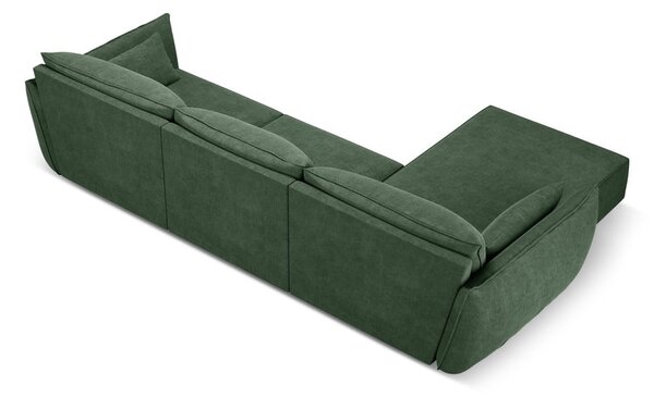 Temno zelen kotni kavč (levi kot) Vanda - Mazzini Sofas