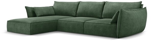 Temno zelen kotni kavč (levi kot) Vanda - Mazzini Sofas