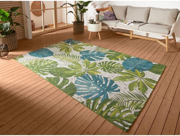 Zelena/turkizna zunanja preproga 160x235 cm Flair – Hanse Home