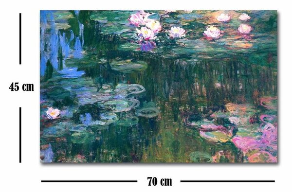Stenska reprodukcija na platnu, Claude Monet, 45 x 70 cm