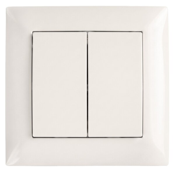 Dvojno Stikalo z Okvirjem OSTE JNH007-W BEIGE
