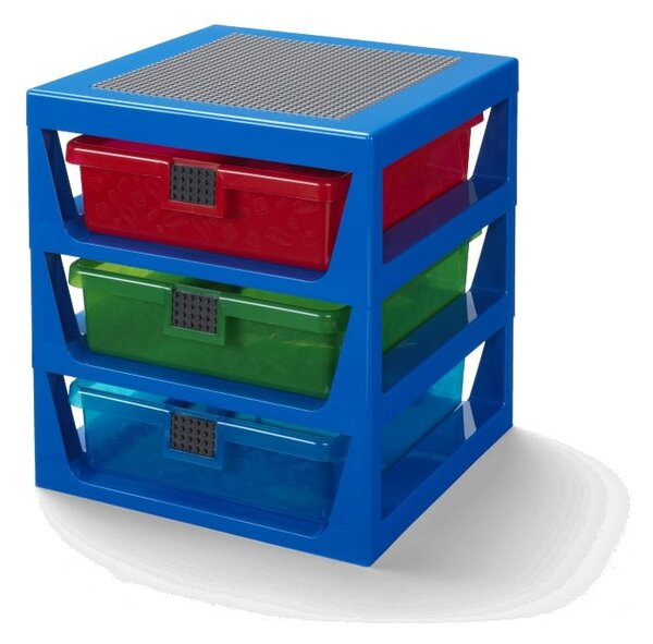 Moder organizator s 3 predali za shranjevanje LEGO®