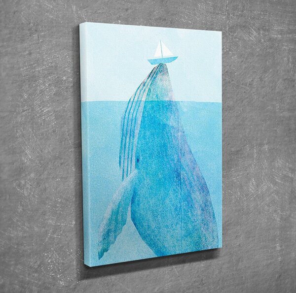 Stenska slika na platnu Whale 30 x 40 cm