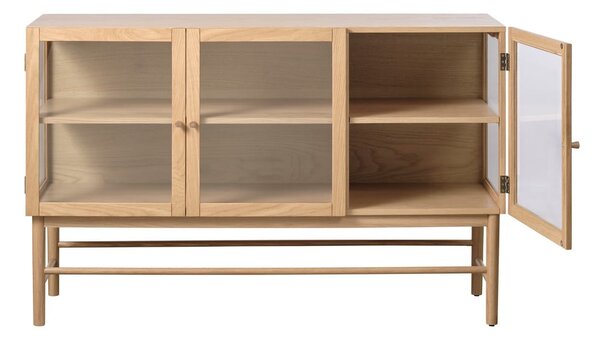 Vitrina iz masivnega hrasta 88x140 cm Elba – Unique Furniture