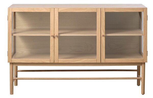 Vitrina iz masivnega hrasta 88x140 cm Elba – Unique Furniture