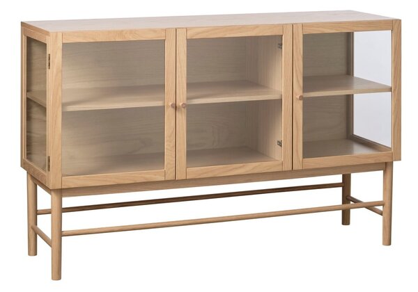 Vitrina iz masivnega hrasta 88x140 cm Elba – Unique Furniture