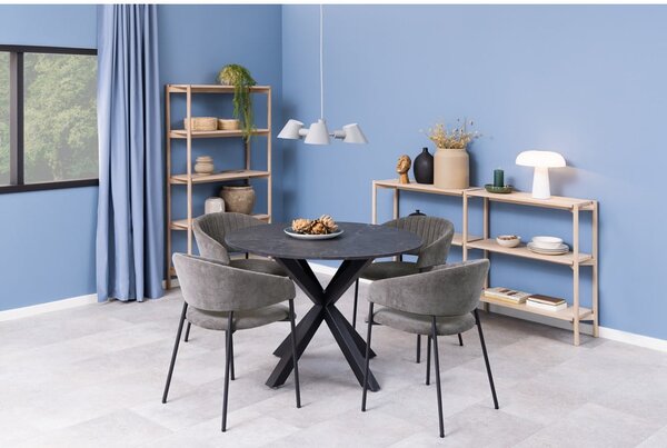 Regal v hrastovem dekorju v naravni barvi 169x88x30 cm Braidwood – Actona