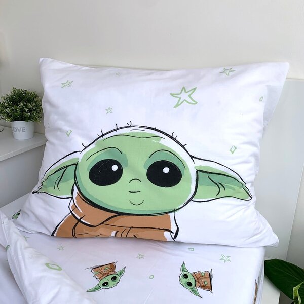 Bombažna otroška posteljnina 140x200 cm Star Wars Baby Yoda – Jerry Fabrics