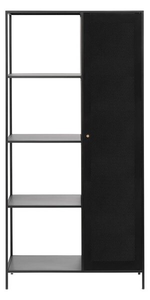 Črn kovinski regal 90x180 cm Malibu – Unique Furniture