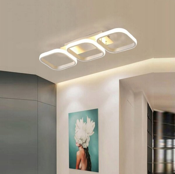 Moderna stropna nadometna LED svetilka 33W 52cm 4500K bela