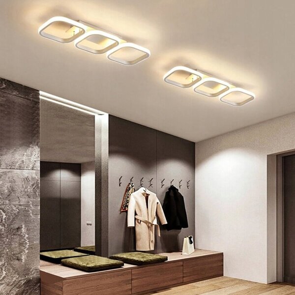 Moderna stropna nadometna LED svetilka 33W 52cm 4500K bela