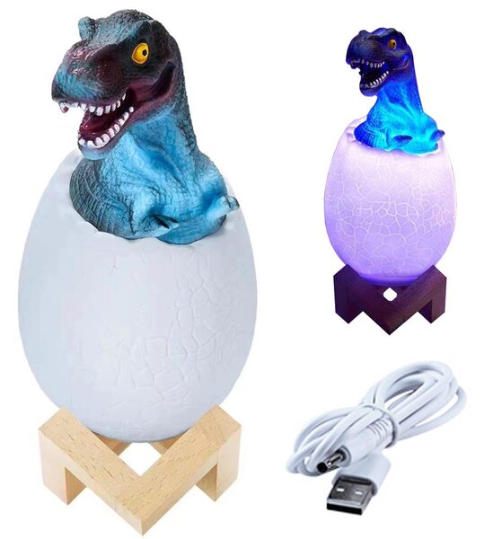 LED RGB otroška nočna lučka jajce dinozavra tiranozavra